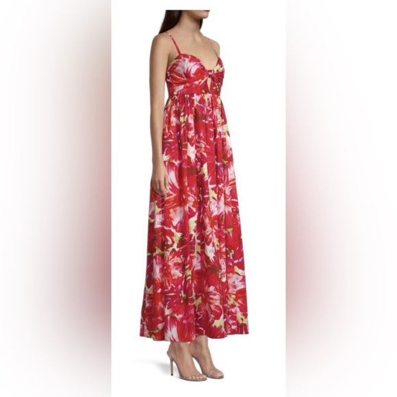 Milly Noah Brushstroke Floral Poplin Dress - Picture 2 of 6
